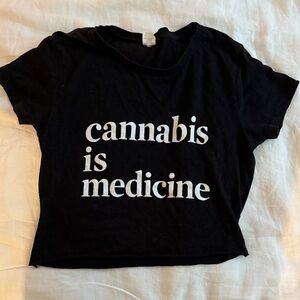 CANNABIS MARIJUANA IS MEDICINE PLANT MEDICINE CROP BLACK TOP ASOS REVOLVE
